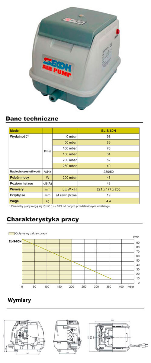Karta katalogowa  Secoh El-S-60N